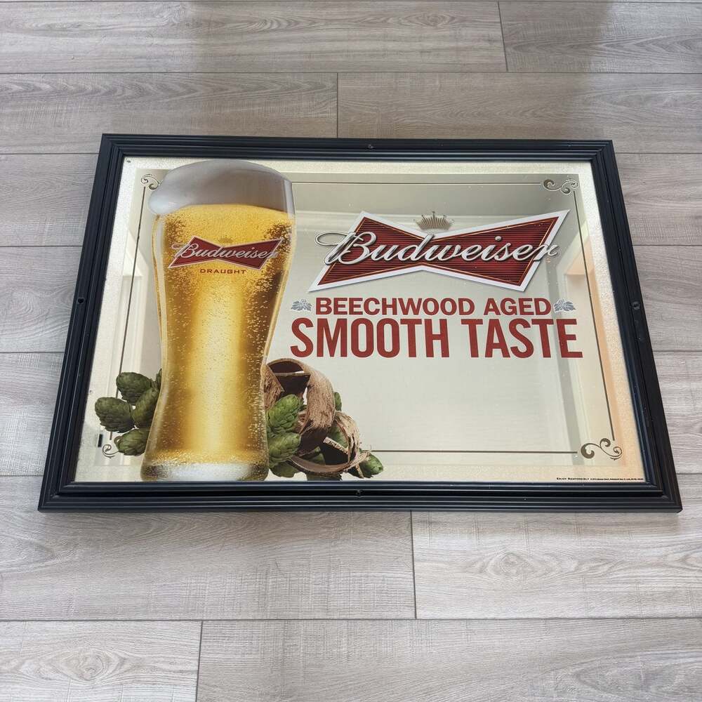 Budweiser Beechwood Aged Smooth Taste Framed Bar